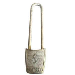 Vintage Slaymaker Rustless Padlock Long Shackle Made in USA Silver Tone No Key